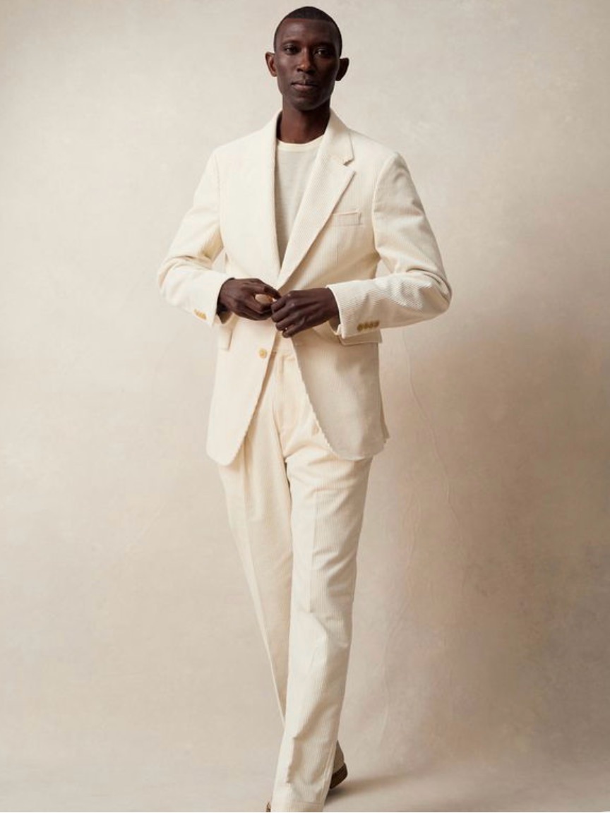 Nwt!! Todd Snyder Italian Wide Wale Corduroy Sutton Jacket In Ivory - 42